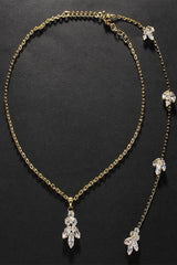 Elegant Rhinestone Back Necklaces 674272097461 - COCOMELODY