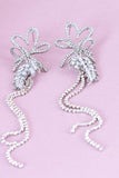 Rhinestone/Tassels Drop Earrings 789749822572 - COCOMELODY