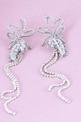 Rhinestone/Tassels Drop Earrings 789749822572 - COCOMELODY