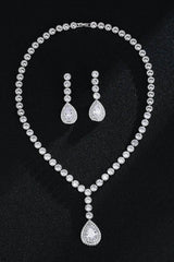 Gorgeous Zircon Earrings/Necklace Jewelry Sets (Set of 2) 702764815986 - COCOMELODY