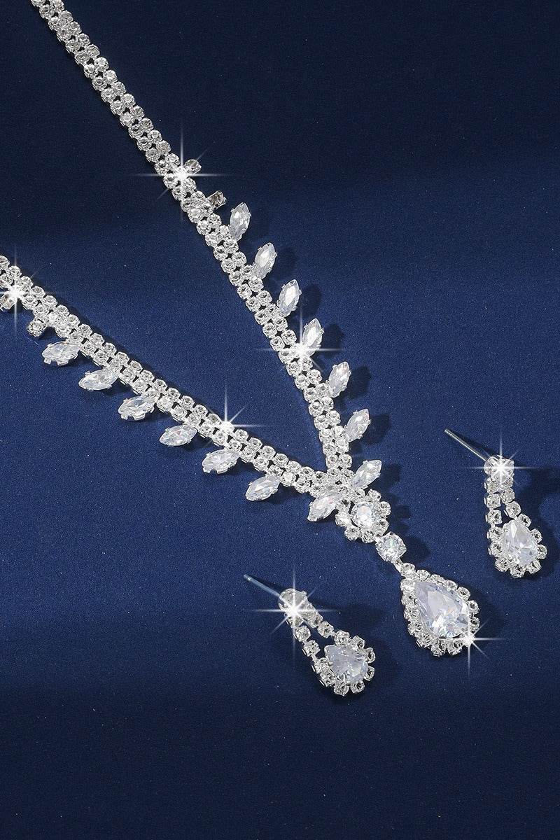 Gorgeous Zircon Earrings/Necklace Jewelry Sets (Set of 2) 744226327188 - COCOMELODY
