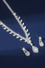 Gorgeous Zircon Earrings/Necklace Jewelry Sets (Set of 2) 744226327188 - COCOMELODY