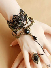 Alloy Lace Bracelets with Rhinestone 657040574686 - COCOMELODY