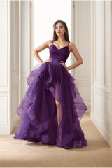A-Line Floor-Length Tulle Prom Dress CS0412 - COCOMELODY