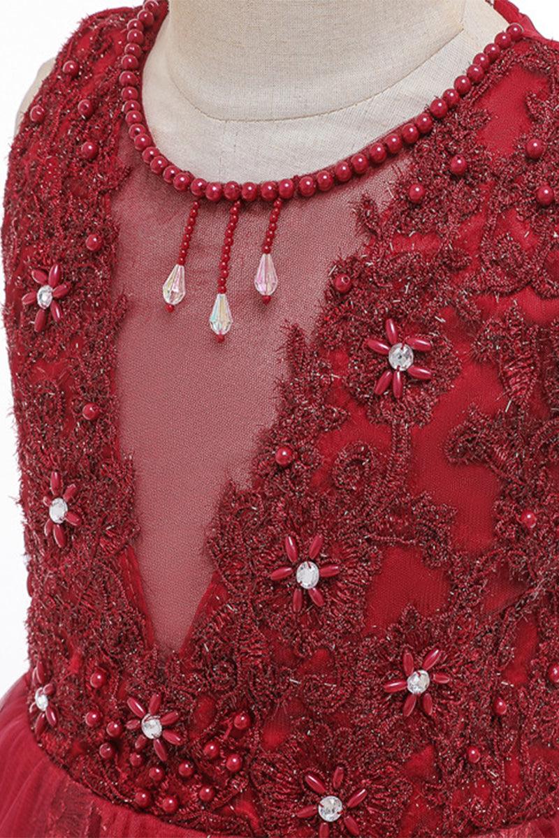 A-Line/Princess Scoop Neck Tulle Flower Girl Dresses With Sash/Bow 612626068133 - COCOMELODY