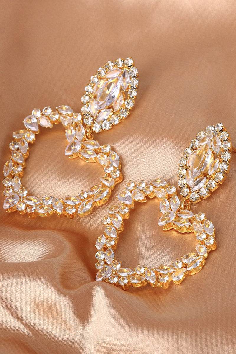 Alloy Earrings with Rhinestone 668172688839 - COCOMELODY