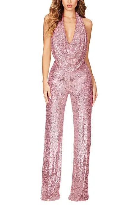 Jumpsuit Maxi Sequins Formal Evening Dresses 678030856246 - COCOMELODY