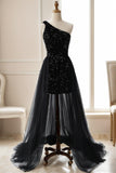 Sheath-Column Sweep-Brush Train Sequined Prom Dress CS0467 - COCOMELODY