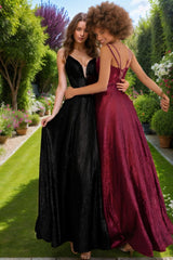 A-Line Floor Length Sequined Prom Dress CS0453 - COCOMELODY