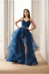 A-Line Floor-Length Tulle Prom Dress CS0412 - COCOMELODY