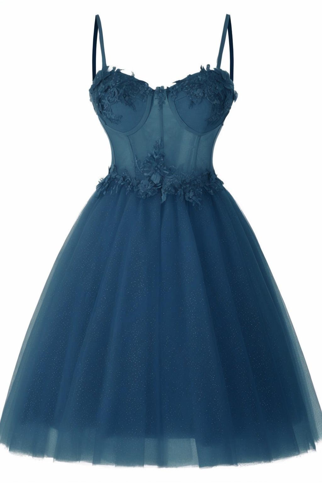 A-Line Short-Mini Tulle Prom Dress CS0400 - COCOMELODY