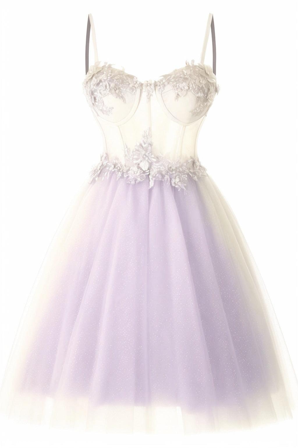 A-Line Short-Mini Tulle Prom Dress CS0400 - COCOMELODY