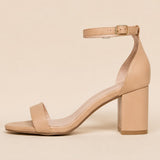 Suede Open Toe Block Heel Sandals Ankle Strap Elegant Design Shoes 712879946993