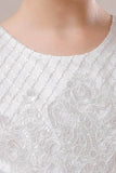 A-Line Scoop Neck 3/4 Length Sleeve Lace/Tulle Flower Girl Dresses 720237891676 - COCOMELODY