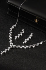 Gorgeous Zircon Earrings/Necklace Jewelry Sets (Set of 2) 702777627165 - COCOMELODY