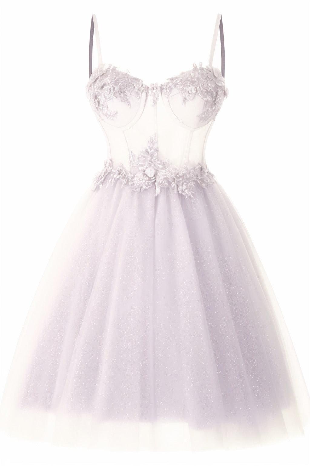A-Line Short-Mini Tulle Prom Dress CS0400 - COCOMELODY