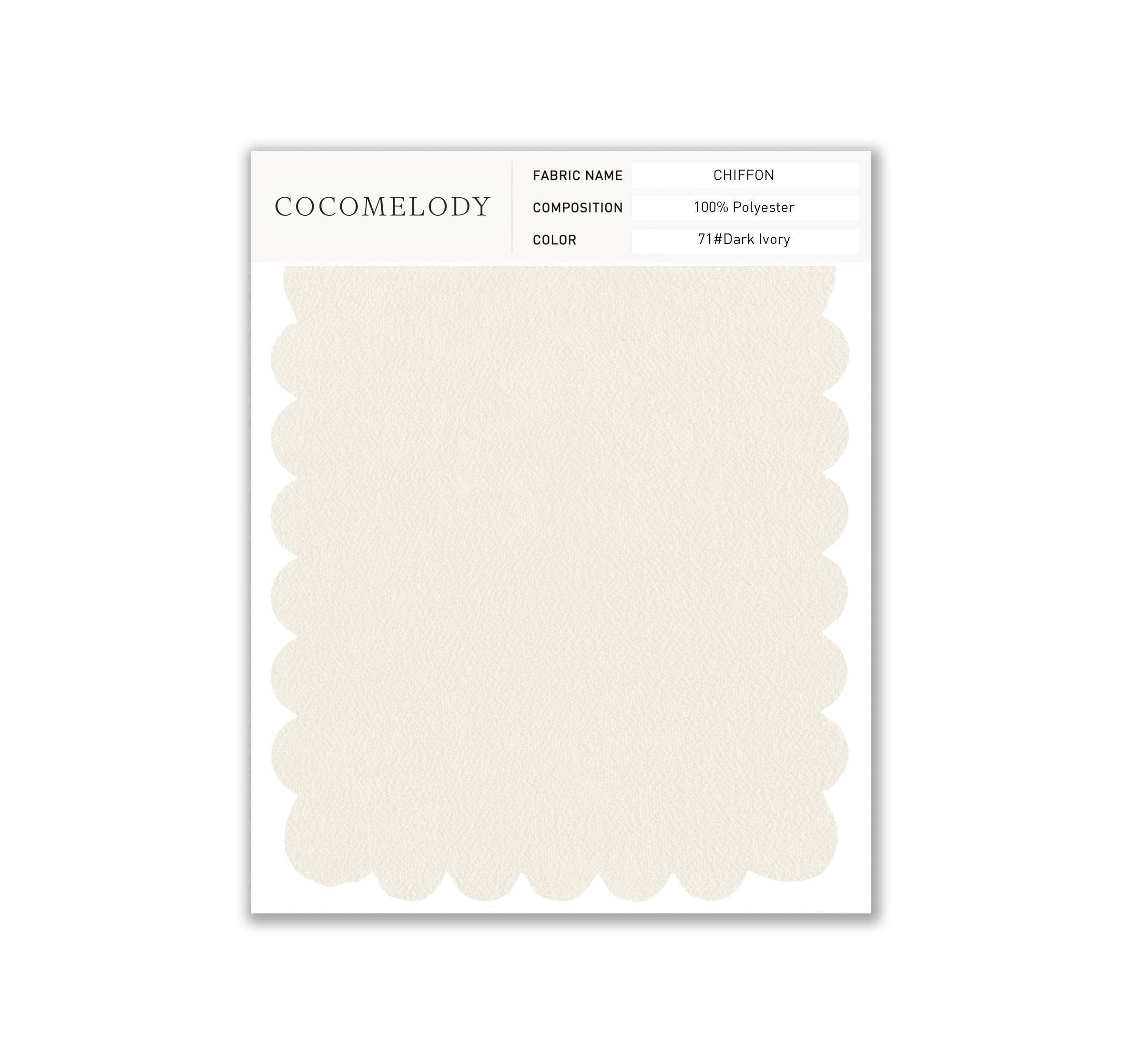 Chiffon Fabric Swatch in Single Color SWCH16001 - COCOMELODY