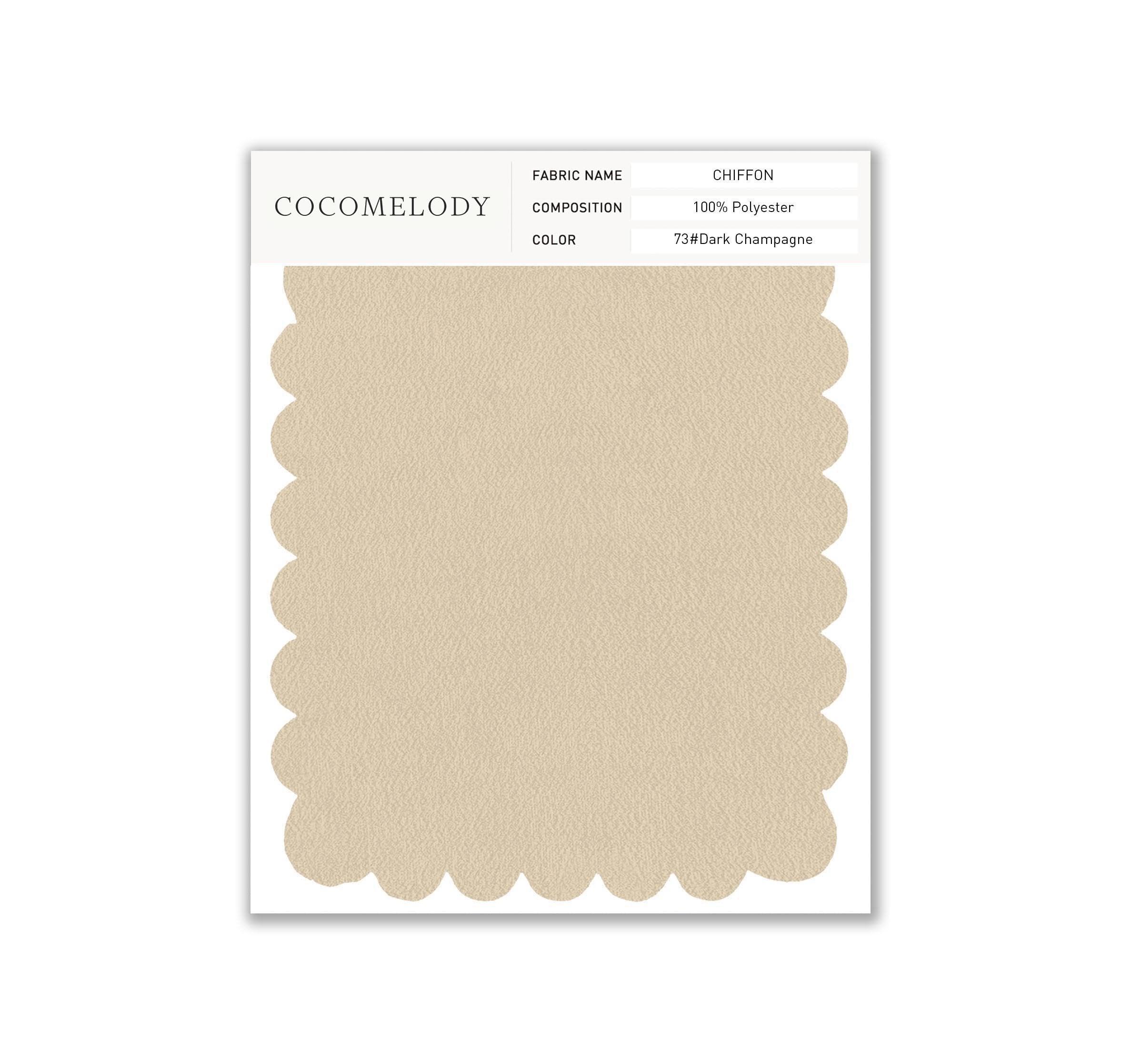 Chiffon Fabric Swatch in Single Color SWCH16001 - COCOMELODY