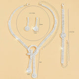 Gorgeous Zircon Earrings/Necklace Jewelry Sets (Set of 3) 912880691069 - COCOMELODY