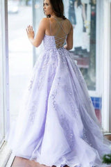 A-Line Sweep-Brush Train Tulle Prom Dress CS0403 - COCOMELODY
