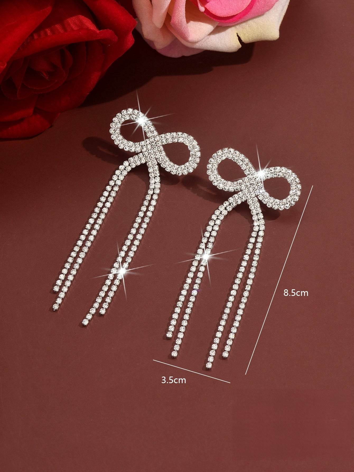 Rhinestone/Tassels Drop Earrings 921419280336 - COCOMELODY