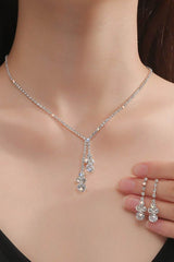 Gorgeous Zircon Earrings/Necklace Jewelry Sets (Set of 2) 680230262045 - COCOMELODY