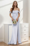 Trumpet-Mermaid Sweep-Brush Train Silk-Like Prom Dress CS0399 - COCOMELODY