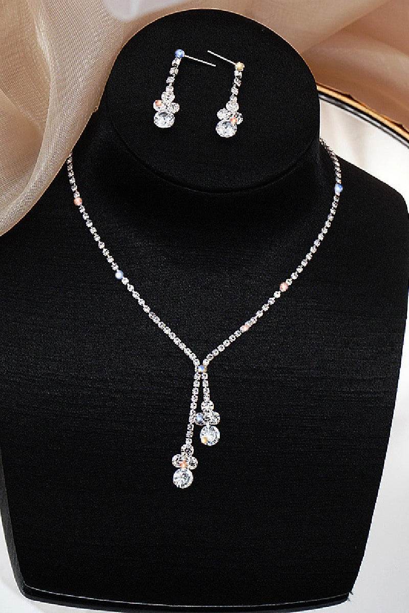 Gorgeous Zircon Earrings/Necklace Jewelry Sets (Set of 2) 680230262045 - COCOMELODY