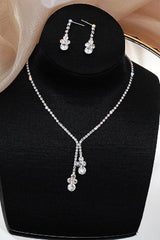 Gorgeous Zircon Earrings/Necklace Jewelry Sets (Set of 2) 680230262045 - COCOMELODY
