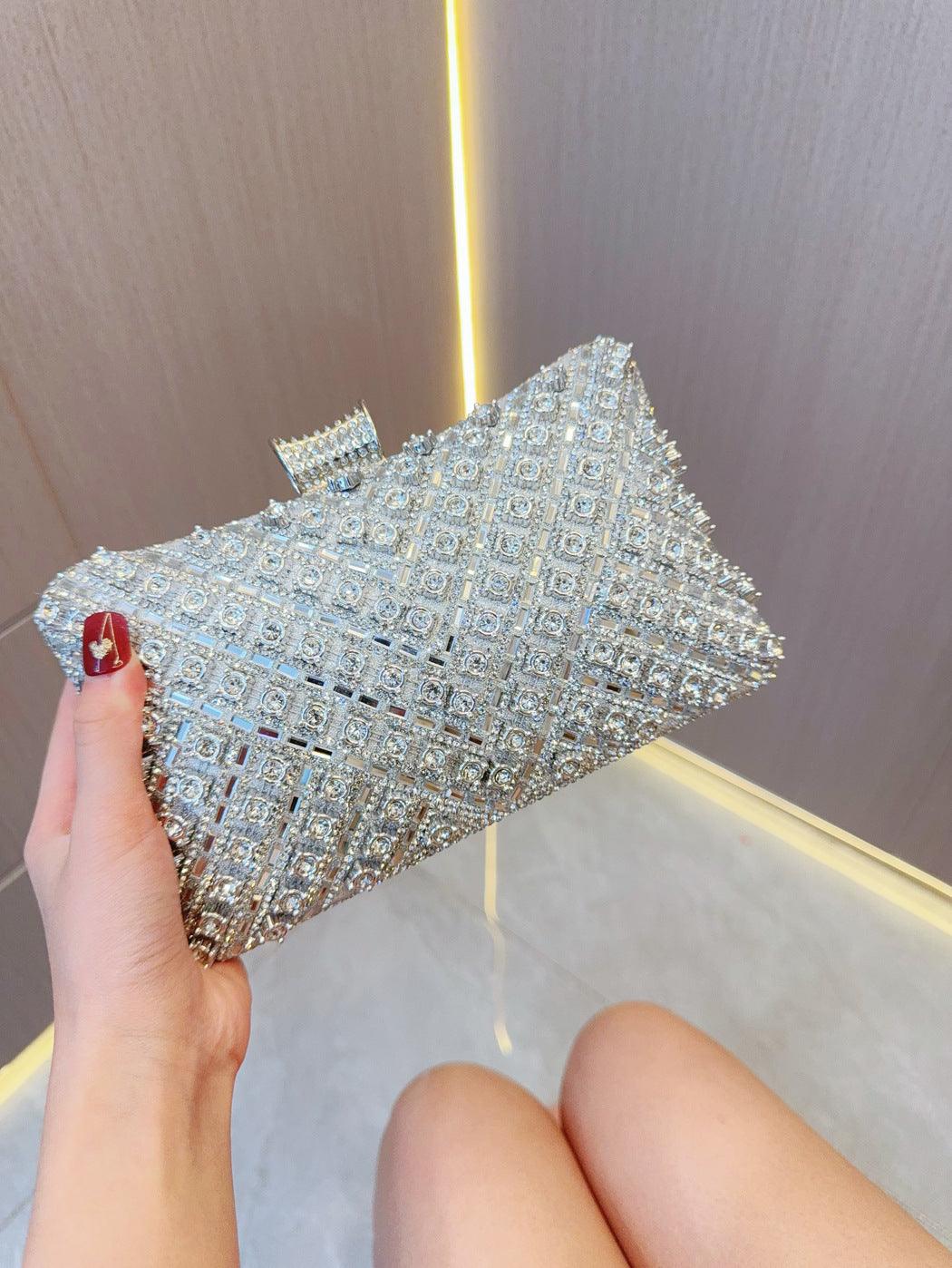 Rhinestone tote Bag Banquet Bag diamond-encrusted diagonal dinner bag 754743789639 - COCOMELODY