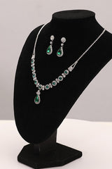 Alloy Rhinestone Necklace Earrings Jewelry 833119530382 - COCOMELODY