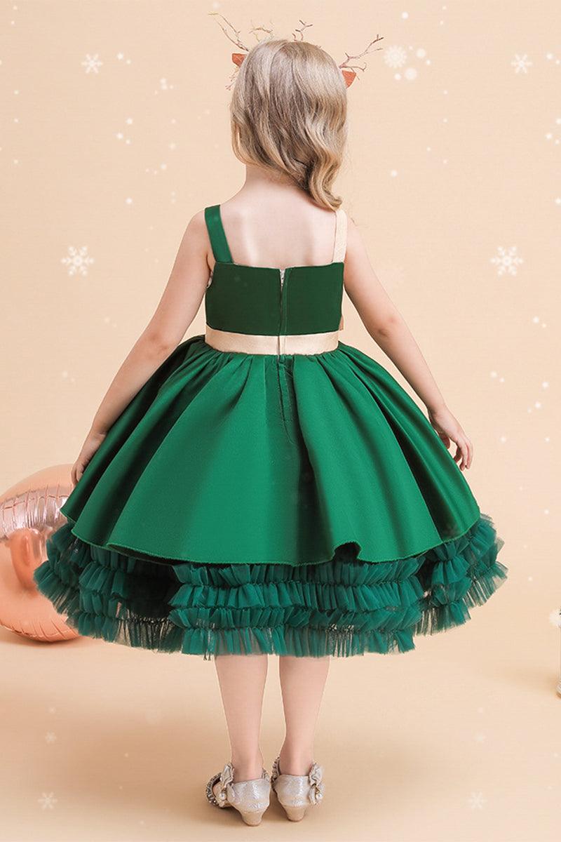 A-Line Mini Satin Flower Girl Dress 682558338968 - COCOMELODY