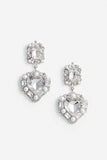 The all-diamond water drop necklace Earrings shines brightly 687113709121 - COCOMELODY