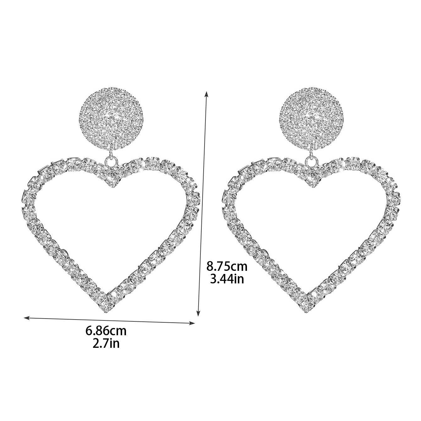 Shining Rhinestone Hoop Earrings 844539986822 - COCOMELODY