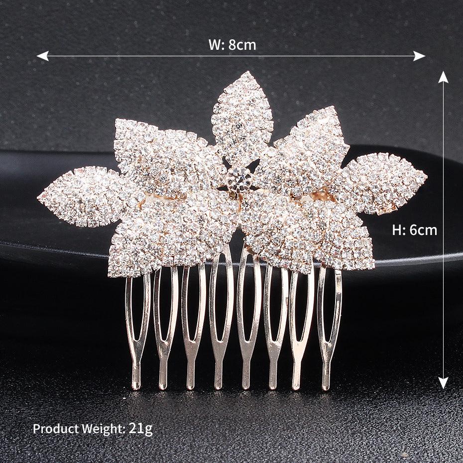 Bridal hair comb Pop rhinestone headpiece hair comb Wedding accessory 529286643073 - COCOMELODY