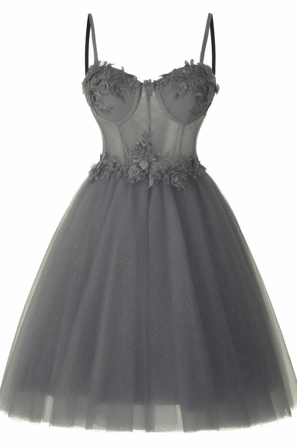 A-Line Short-Mini Tulle Prom Dress CS0400 - COCOMELODY