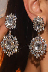 Luxurious Rhinestone Drop Earrings 888875828355 - COCOMELODY