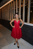 A-line Spaghetti Strap Tulle Formal Evening Dresses 854604954195