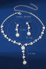 Elegant Rhinestone Wedding Earrings/Necklace Jewelry Sets (Set of 2) 571299893924 - COCOMELODY