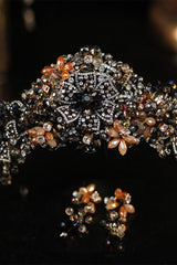 Crystals Rhinestone Tiara Earrings Jewelry 752645566331 - COCOMELODY