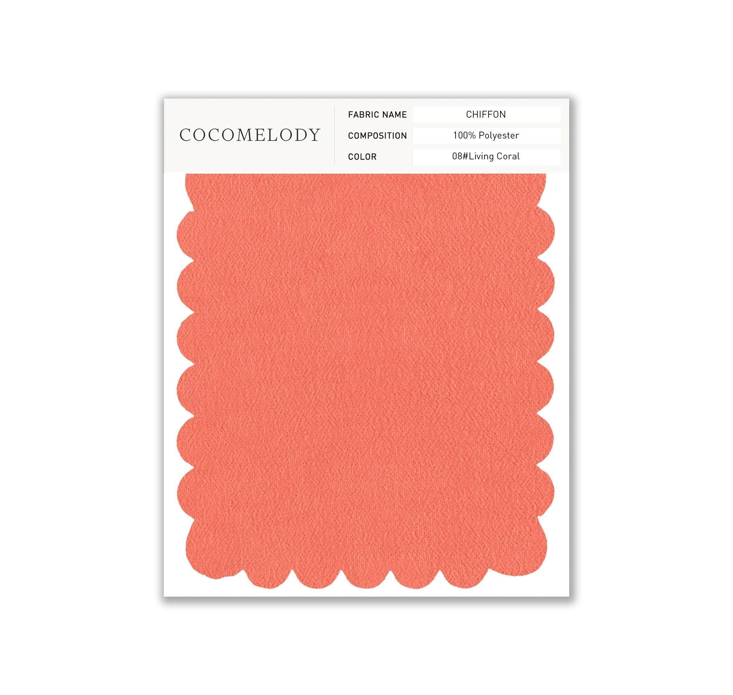Chiffon Fabric Swatch in Single Color SWCH16001 - COCOMELODY