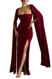 Sheath-Column Maxi Polyester Formal Evening Dresses 817994875005
