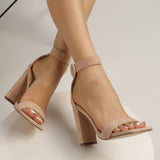 Elegant Suede Ankle Strap Sandals with Open Toe and Bow Shoes 884184408208