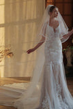 Two-tier Cut Edge Tulle Chapel Veils 885292260251 - COCOMELODY