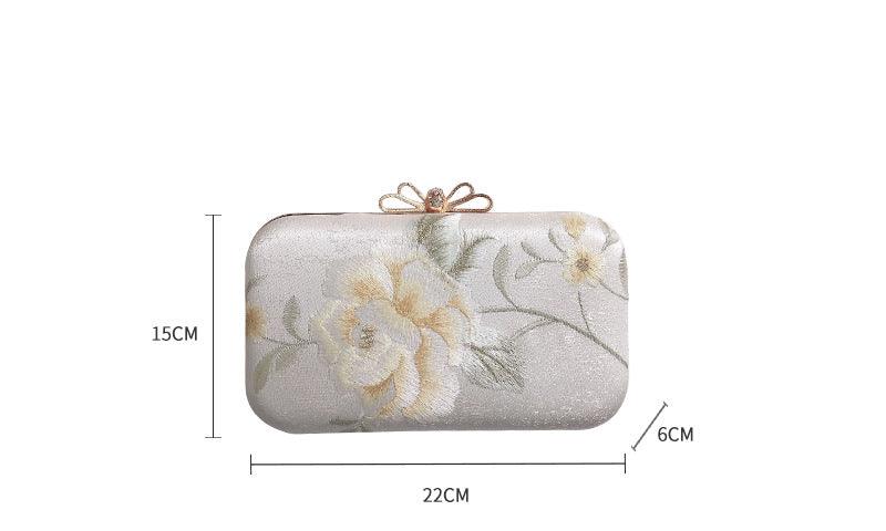Embroidered evening bag Temperament clutch bag 681571423932 - COCOMELODY