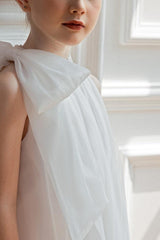 A-Line/Princess High Neck Mini Tulle Flower Girl Dresses 842537862733 - COCOMELODY