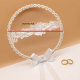 Wooden ring box Lace bow ring pillow embroidery hoop 586423423840 - COCOMELODY