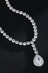 Gorgeous Zircon Earrings/Necklace Jewelry Sets (Set of 2) 702764815986 - COCOMELODY