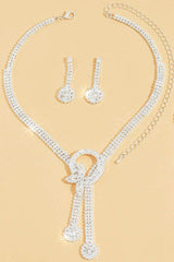 Gorgeous Zircon Earrings/Necklace Jewelry Sets (Set of 3) 912880691069 - COCOMELODY