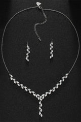 Gorgeous Zircon Earrings/Necklace Jewelry Sets (Set of 2) 702777627165 - COCOMELODY